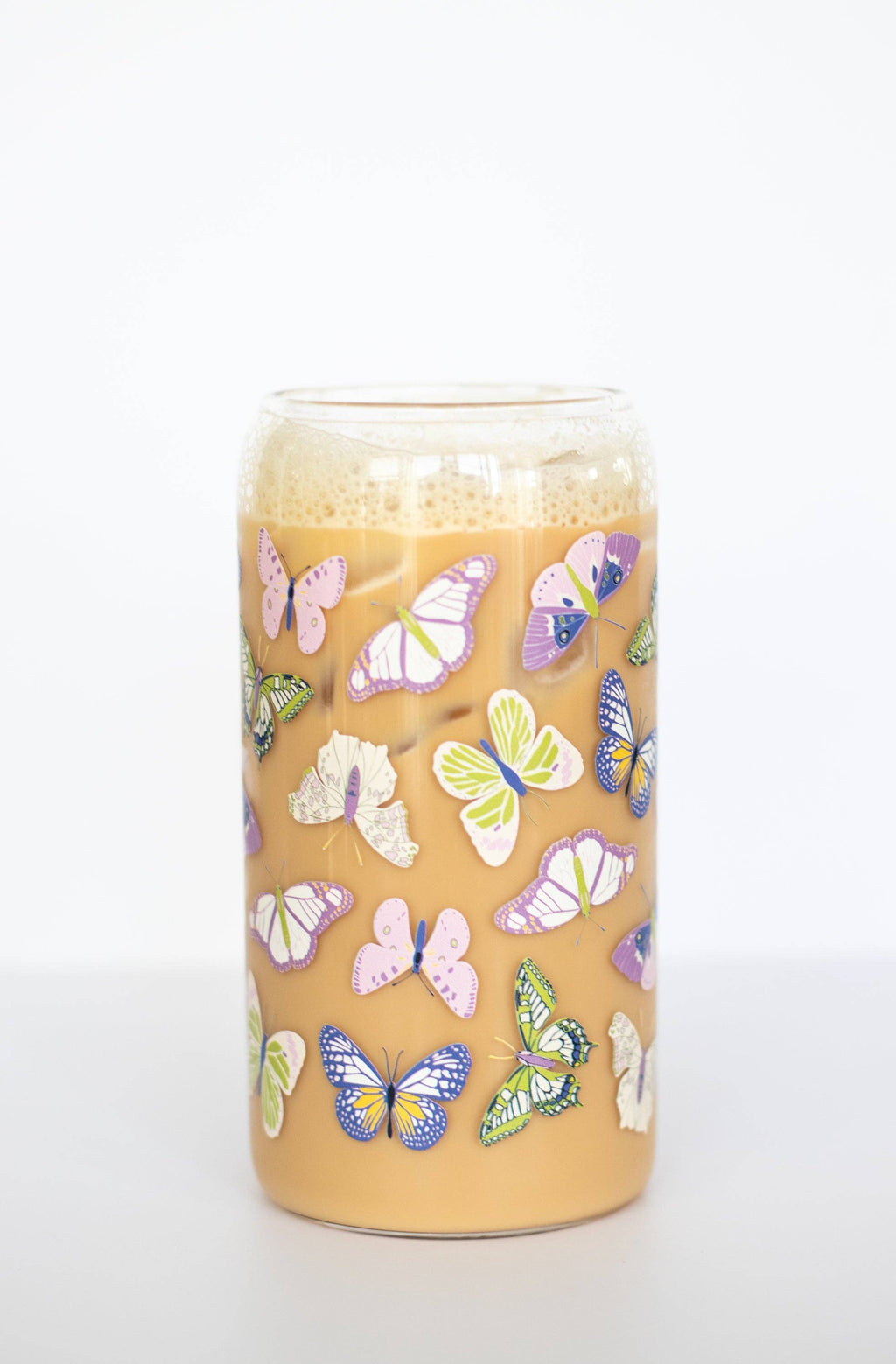 Winged Butterfly Can Glass