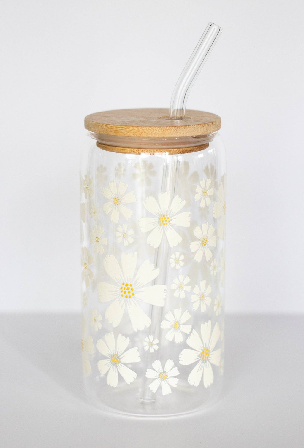 Spring Blossoms Can Glass