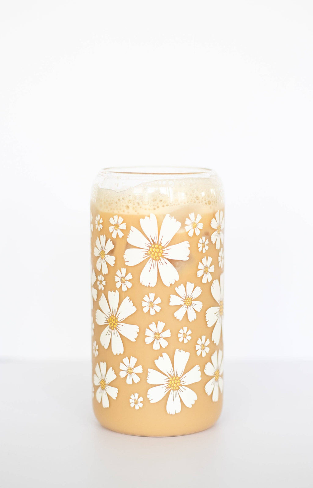 Spring Blossoms Can Glass