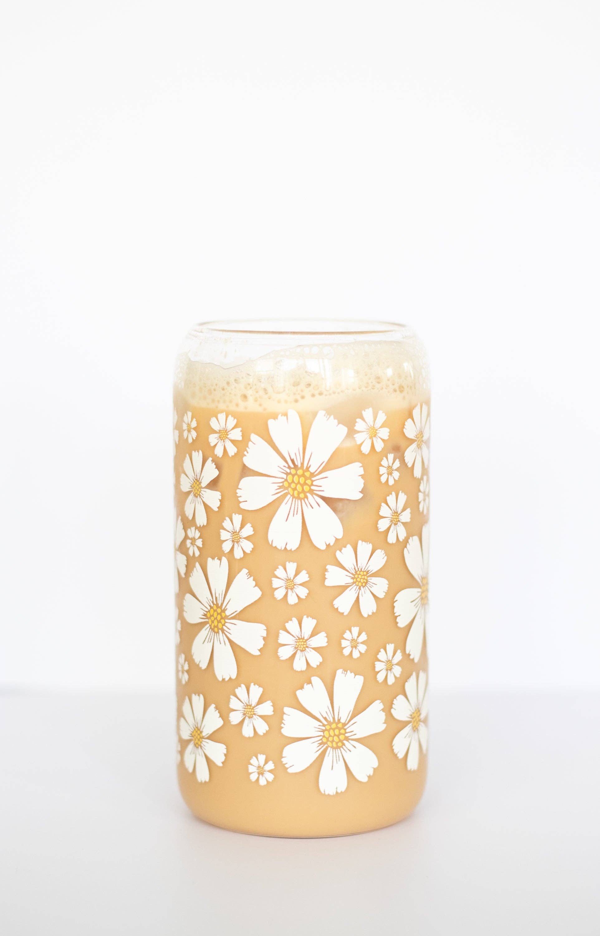 Spring Blossoms Can Glass