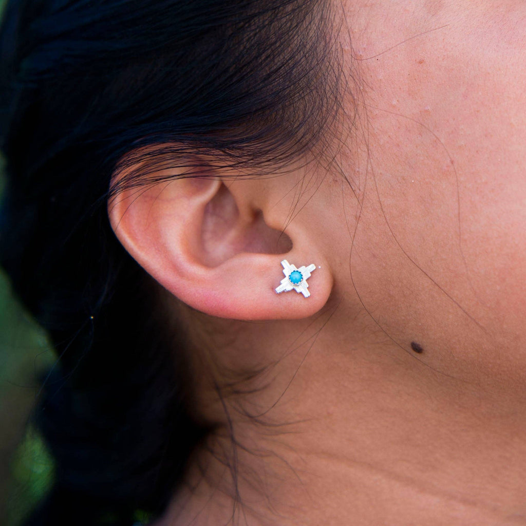 Enchantment Turquoise Mini Zia Stud Earrings