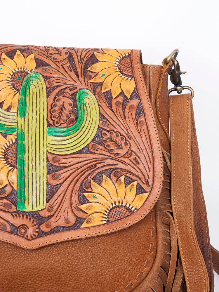 Genuine Western Leather Messenger Bag