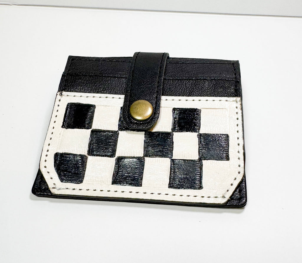 Checkered Card Holder