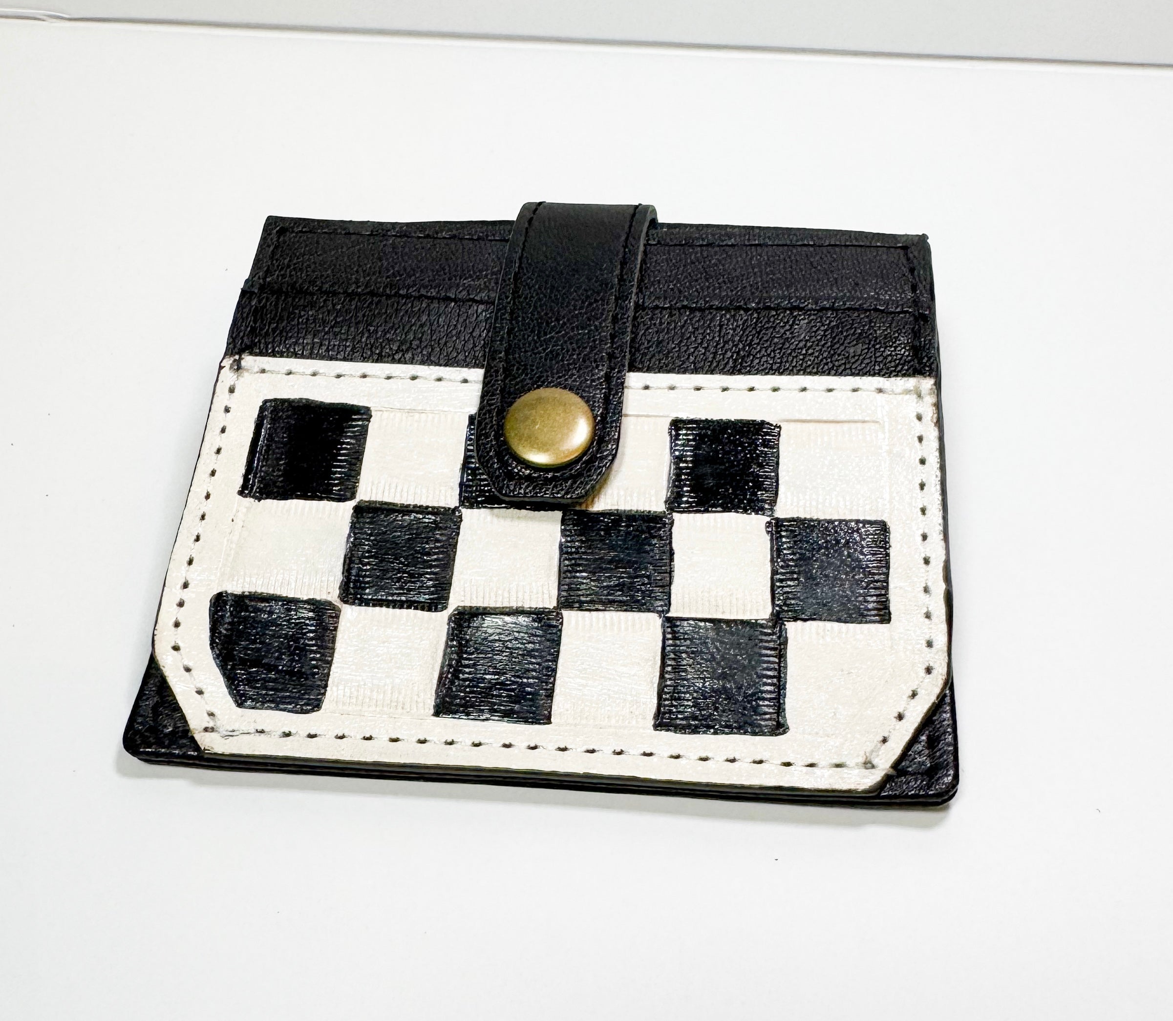 Checkered Card Holder