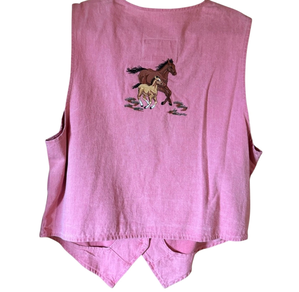Horse Embroidered Vest