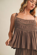 Flowy Cami With Lace Trim