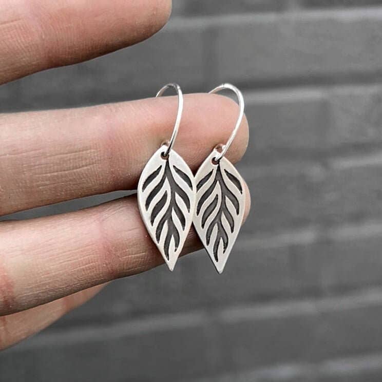 Silver Feather Lite Earrings