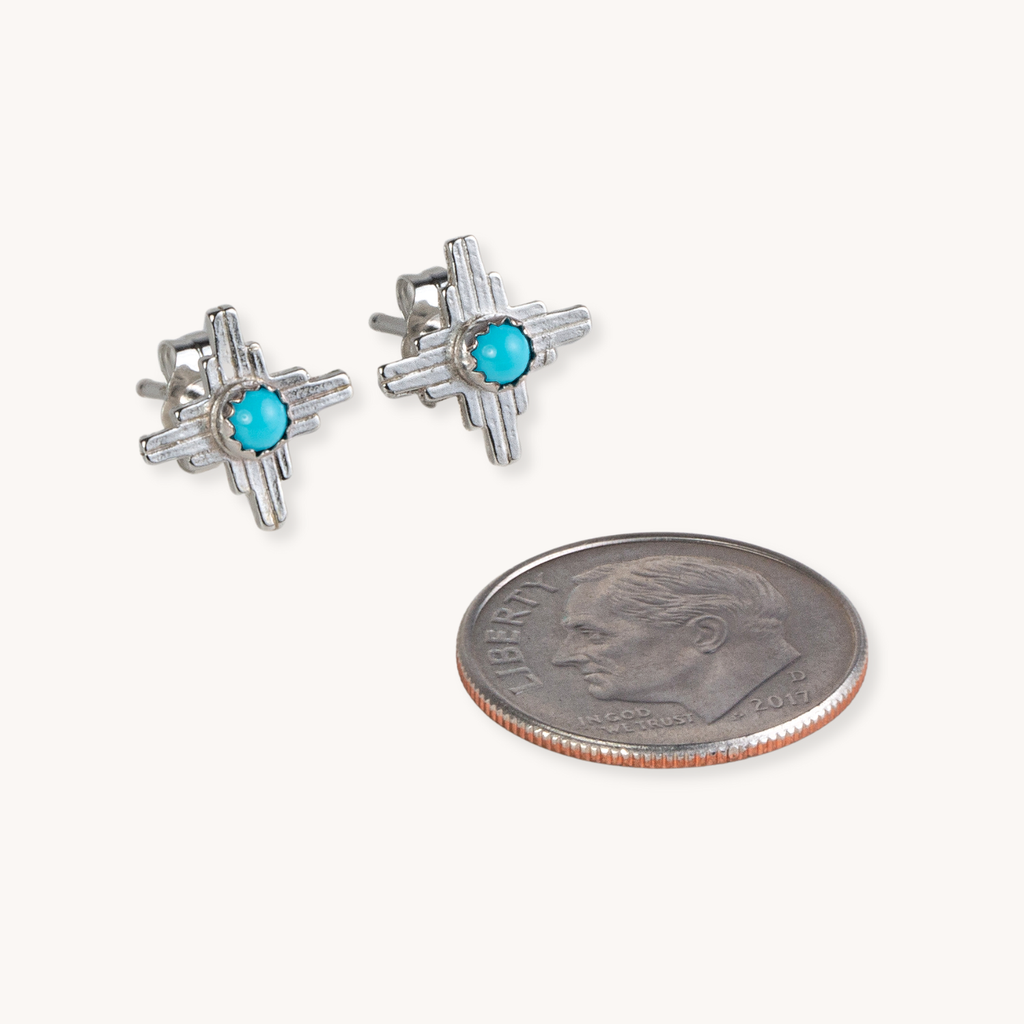 Enchantment Turquoise Mini Zia Stud Earrings