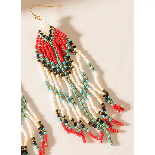 Scarlet Song Fringe Earrings