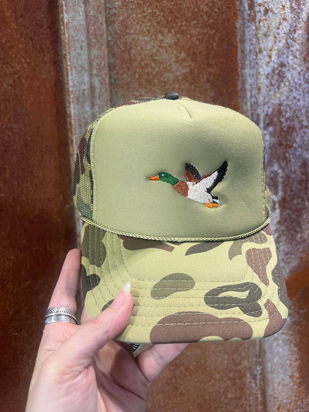 Mallard Duck Camo & Olive Trucker