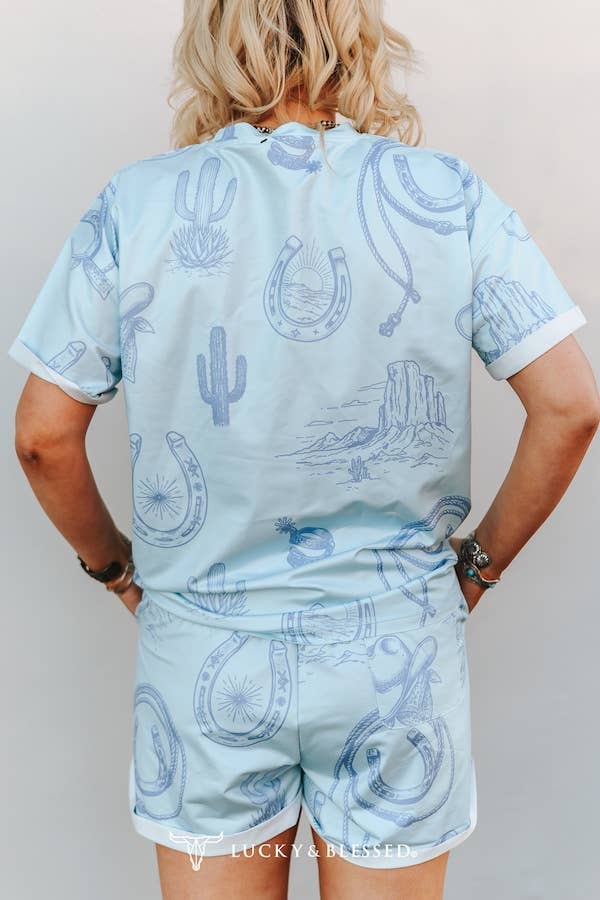 The Desert Sketch Western Two Piece Set