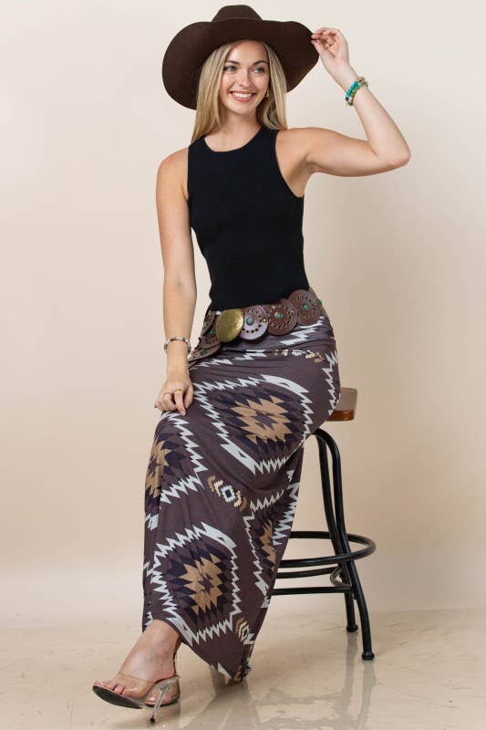 KAYCEE AZTEC SKIRT