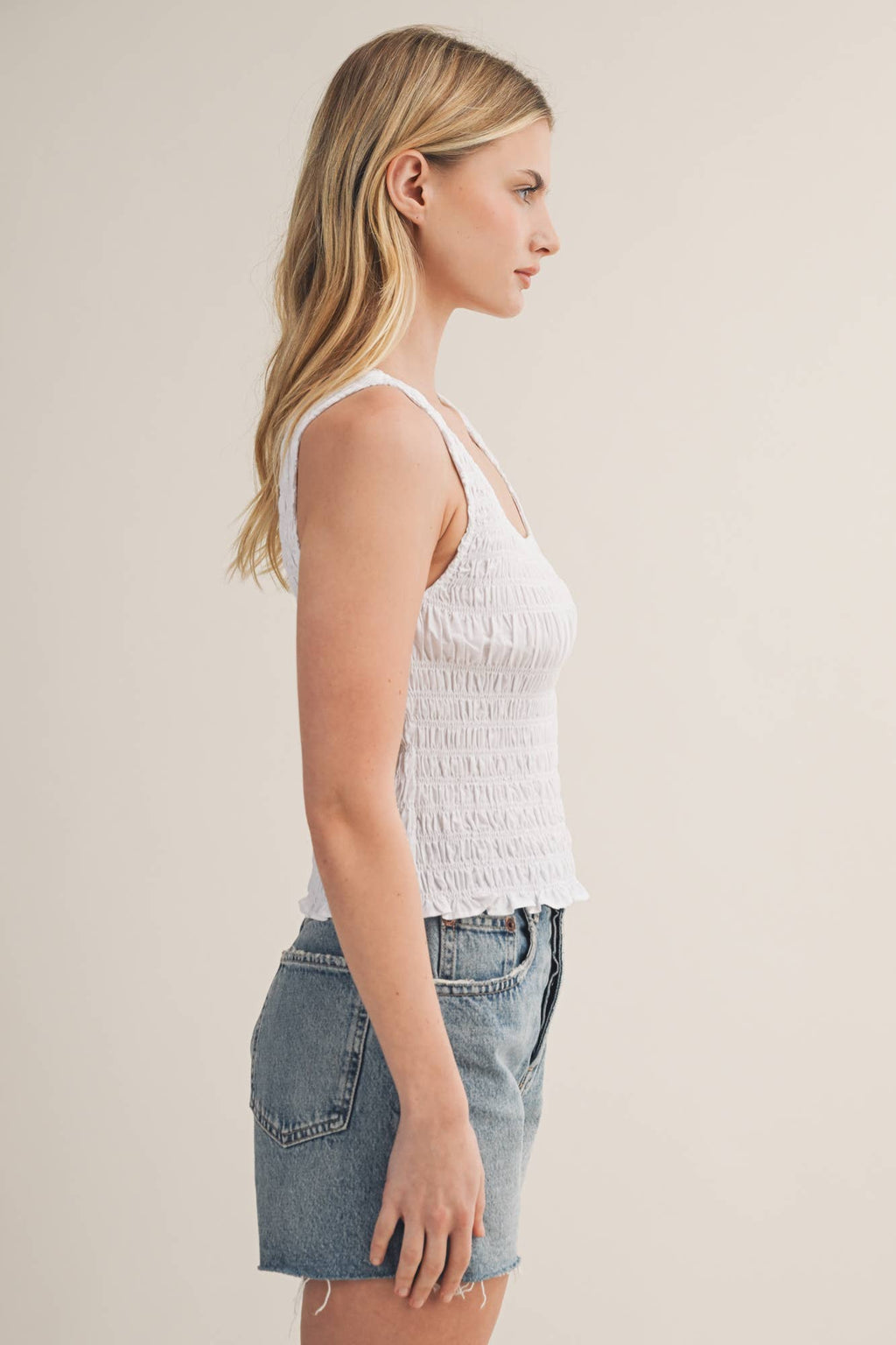 Embroidered Linen Top