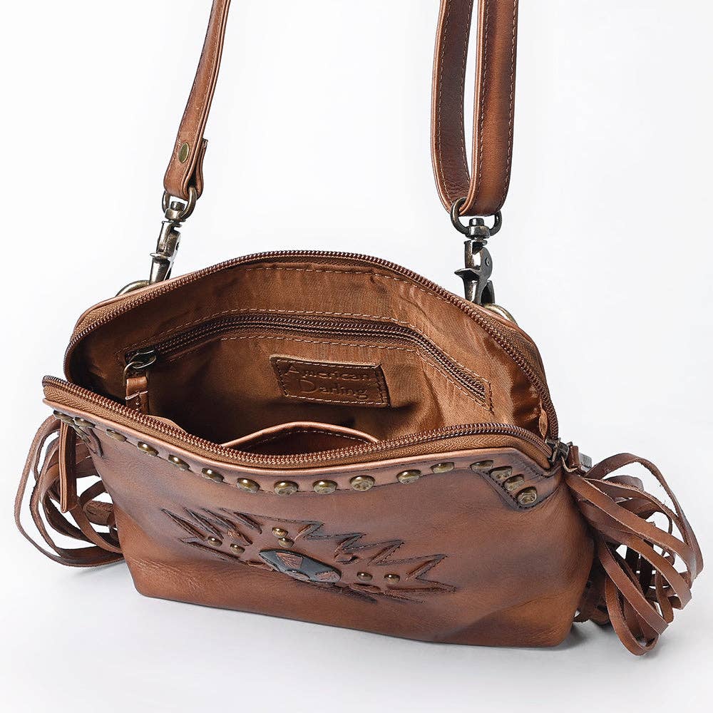 Genuine Western Leather Aztec Crossbody