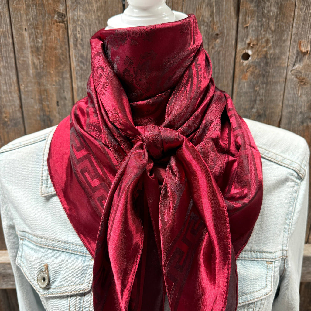 Burgundy Jacquard Wild Rag