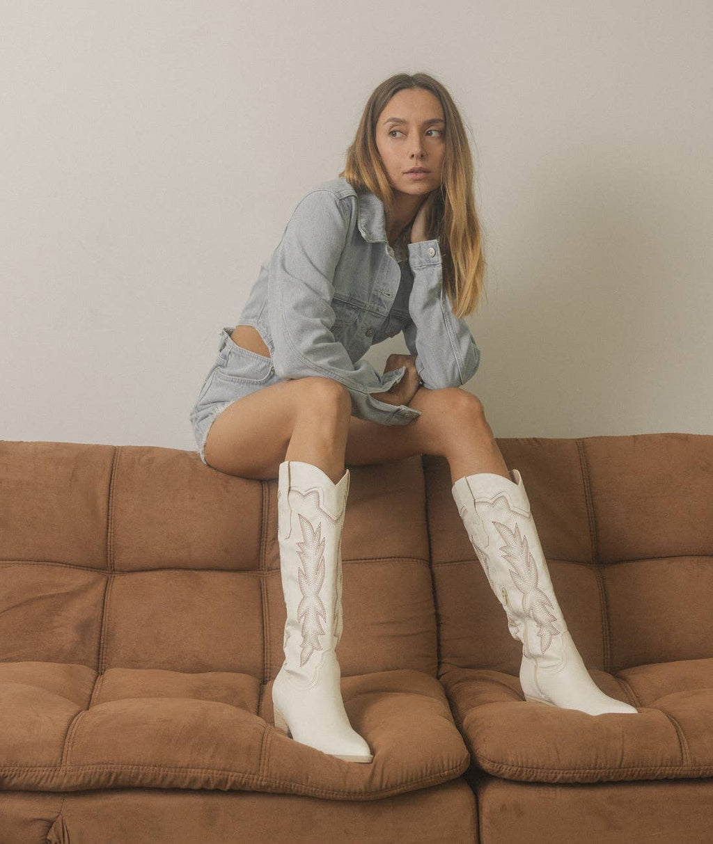 The Ainsley Embroidered Cowboy Boot
