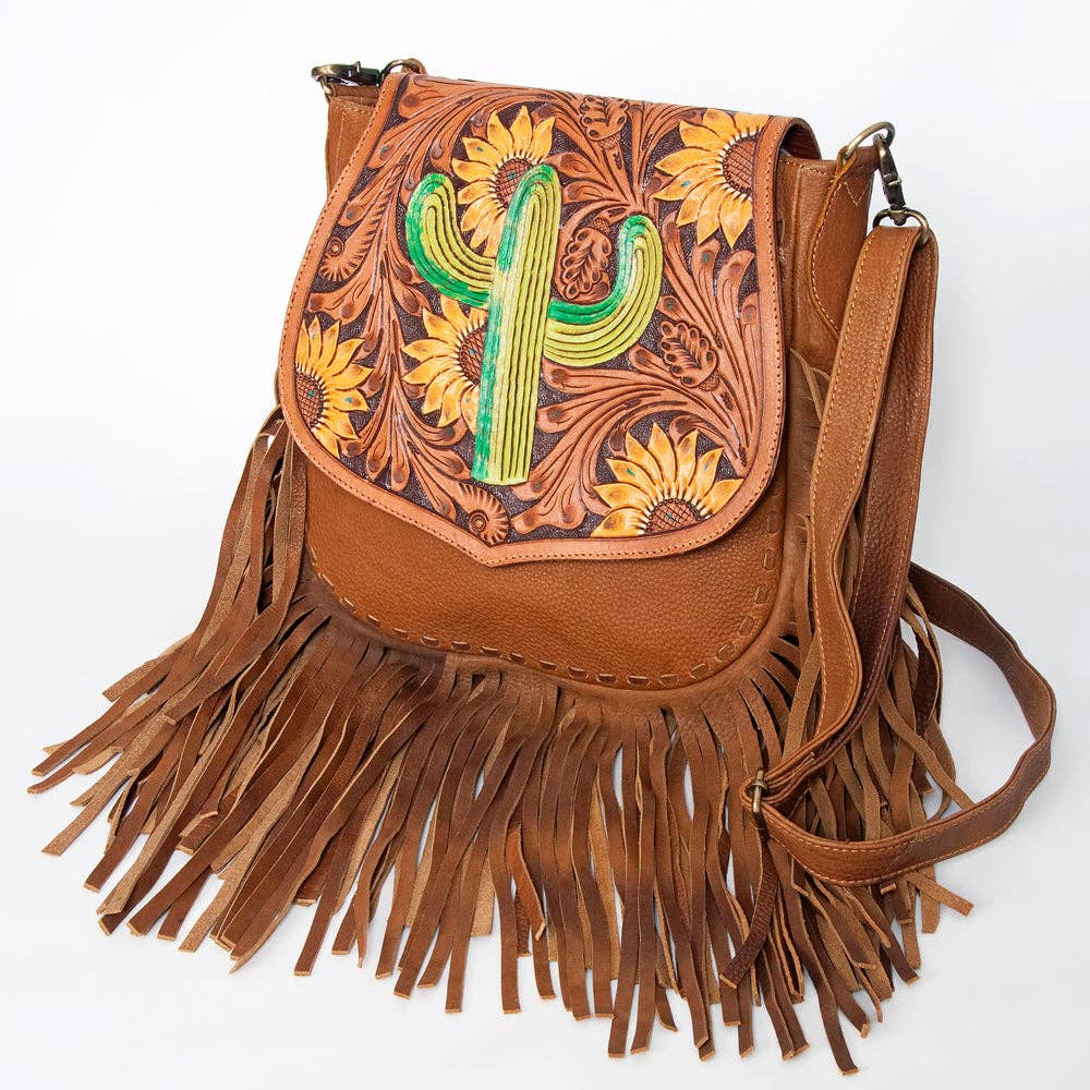 Genuine Western Leather Messenger Bag