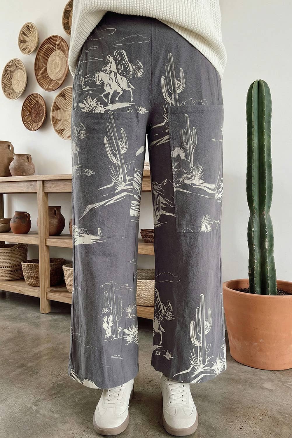 Western Printed Shift Jeans