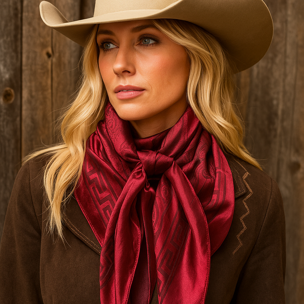 Burgundy Jacquard Wild Rag