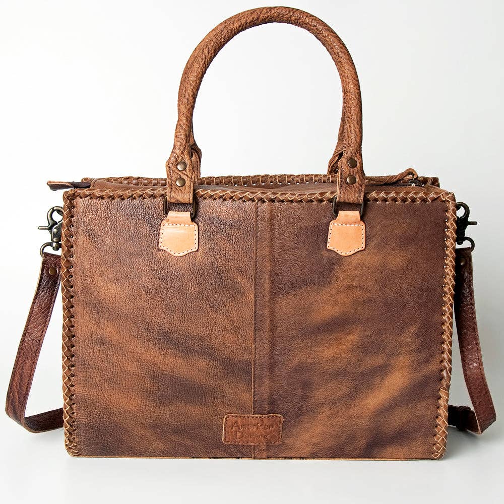 Hand Tooled Leather Tote Bag