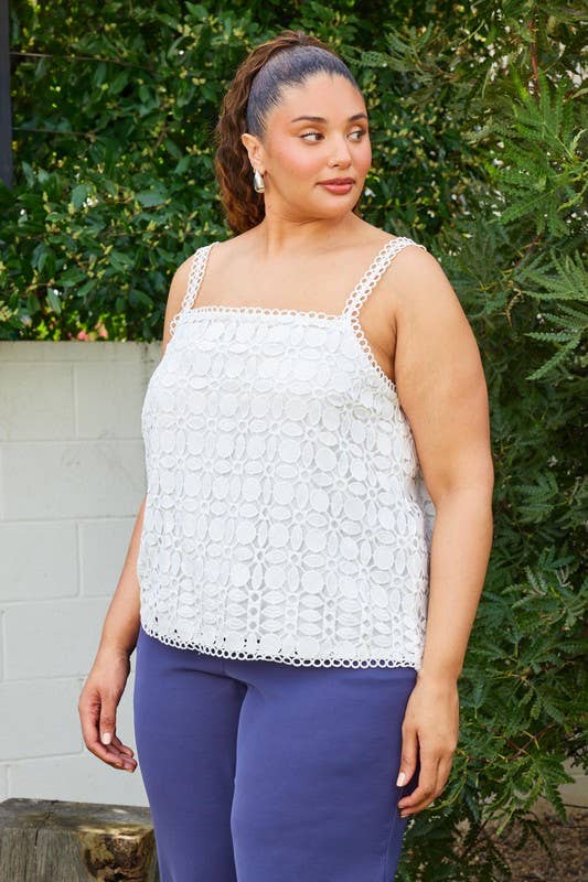 Plus Size Crochet Lace Cami