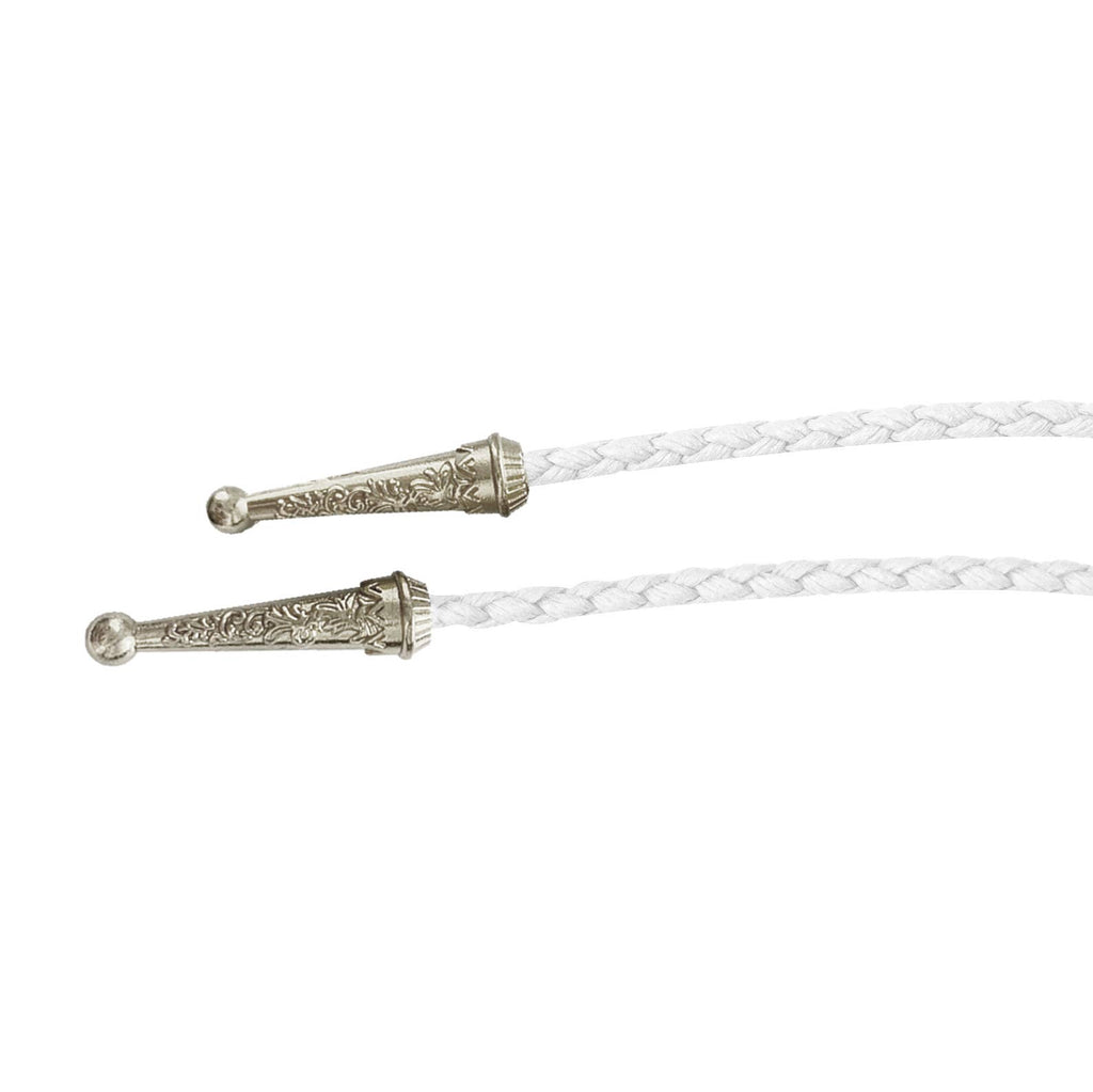 Gemstone Bolo Tie - Pink Opal (Silver)