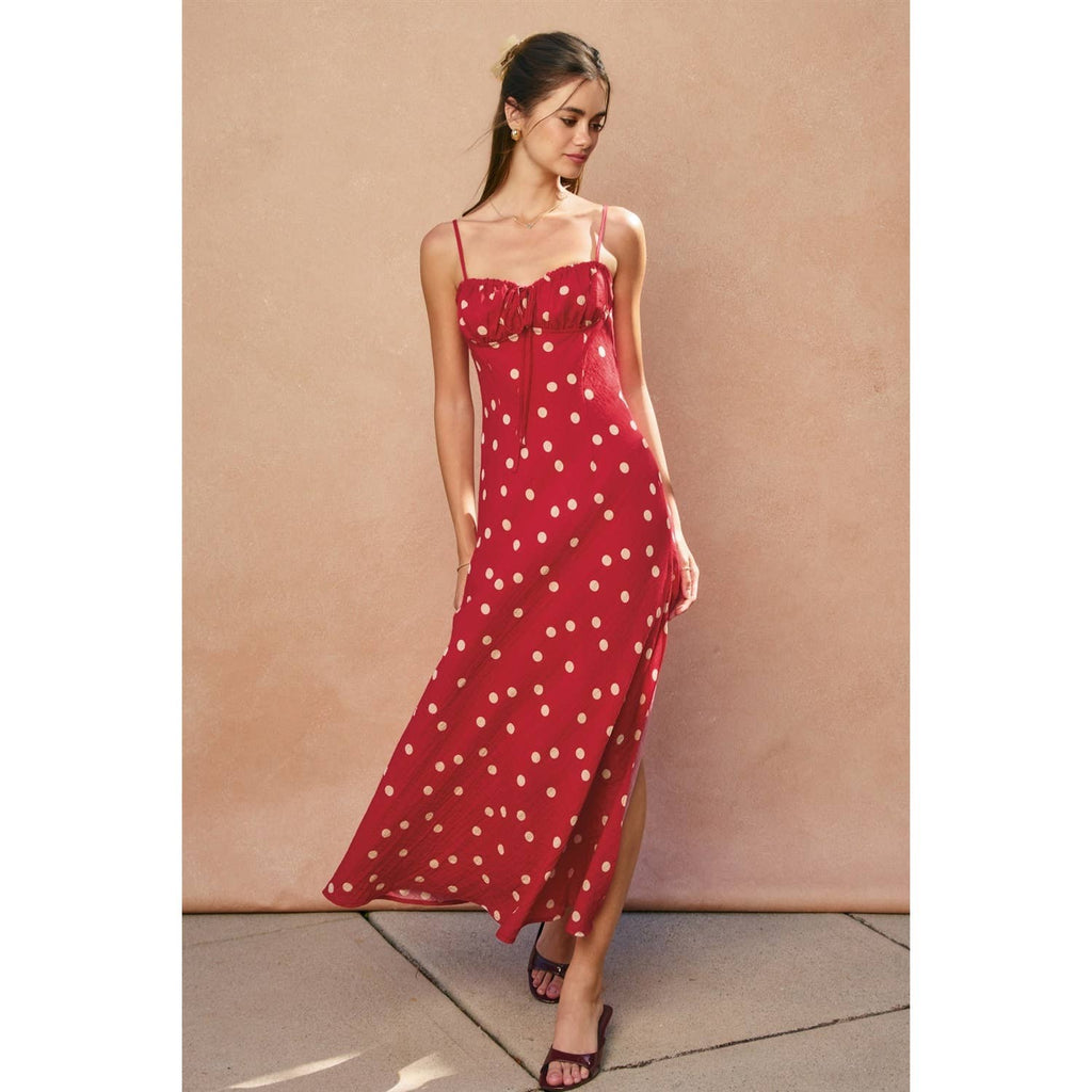Show Out Front Tie Slit Maxi Dress