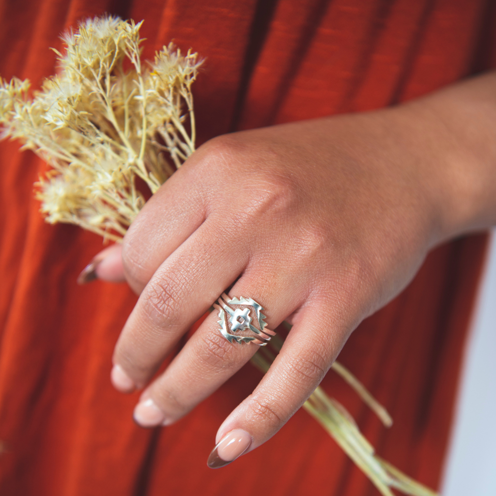 Skyweaver Silver Stackable Rings