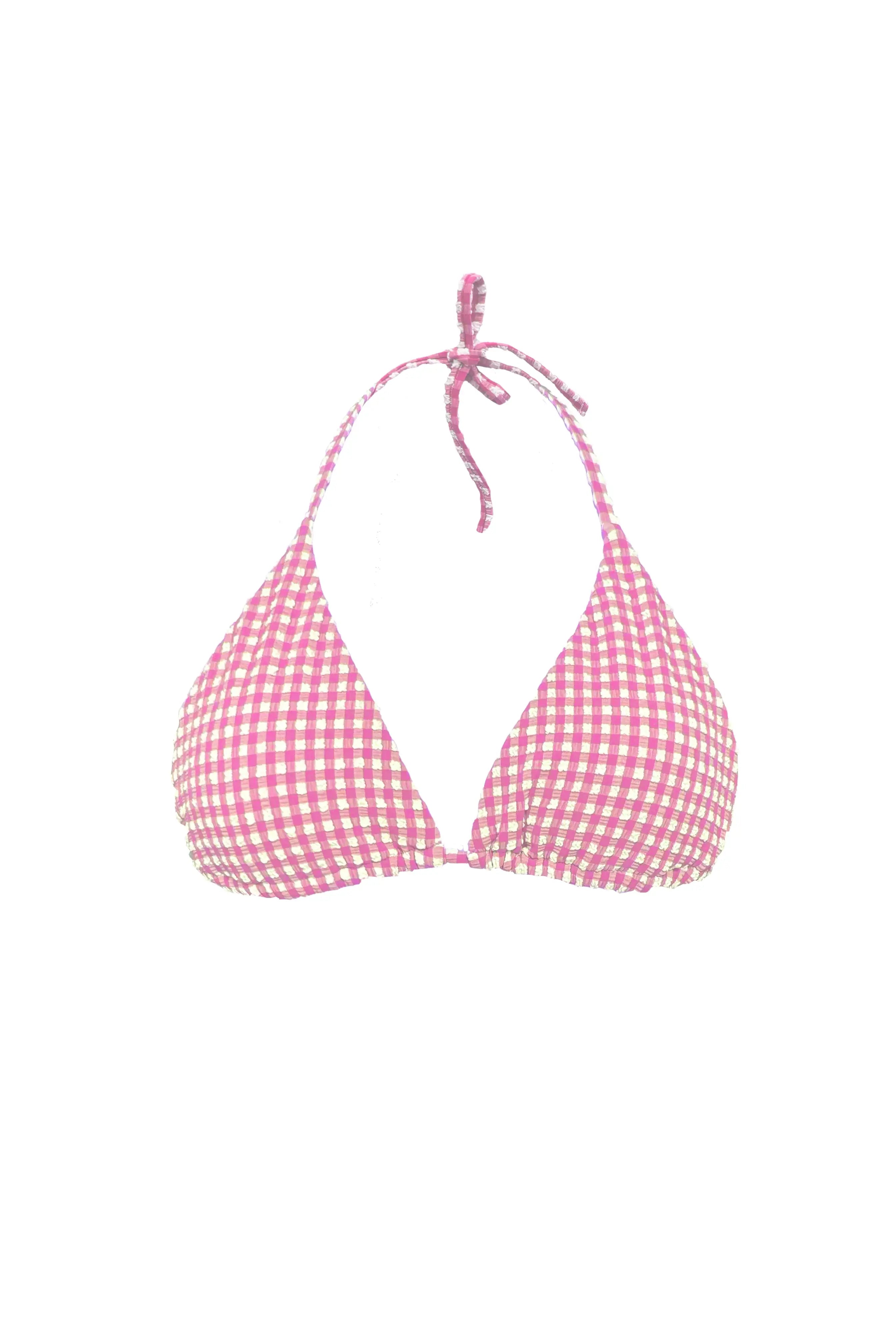 Pink Gingham Soleil Top