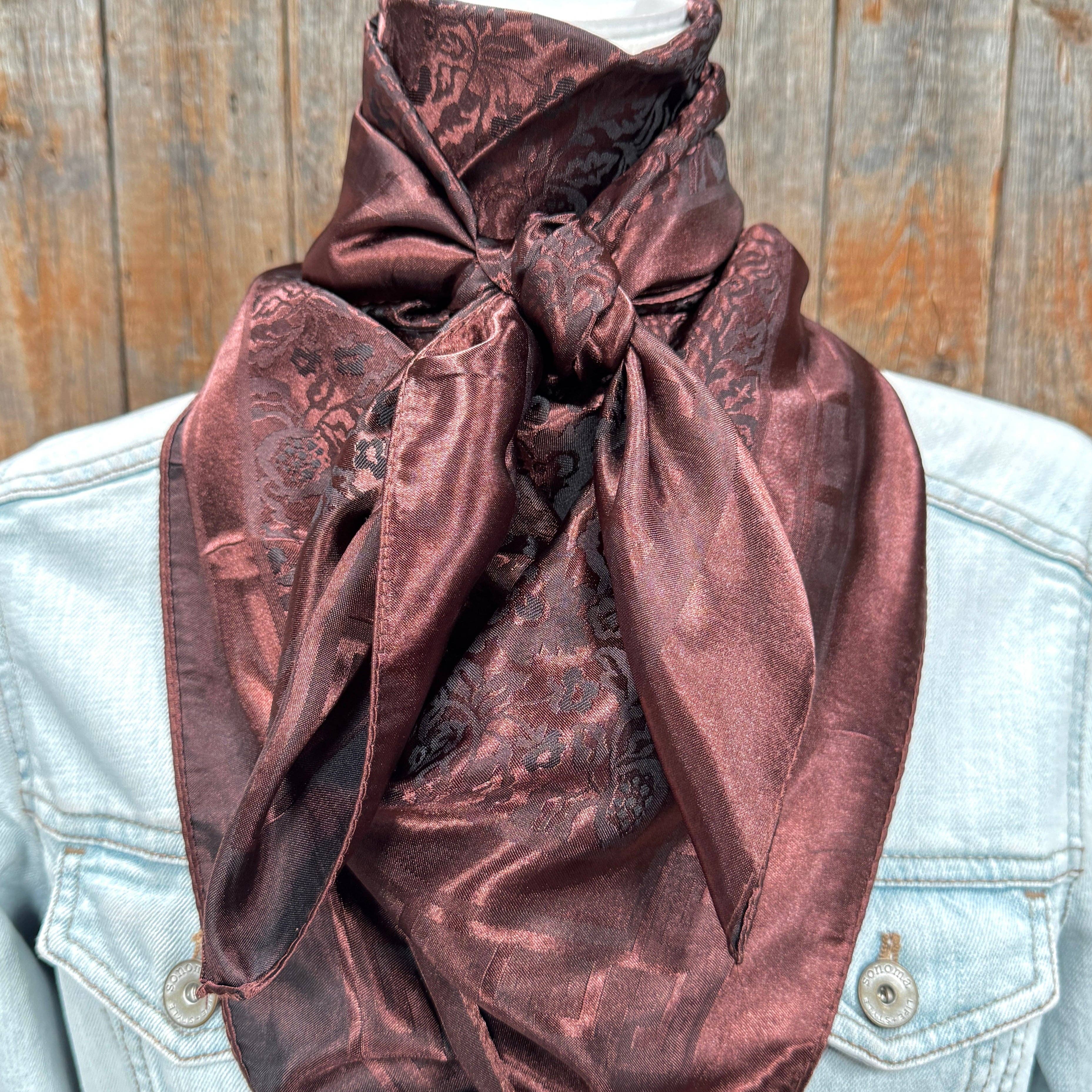 Dark Brown Jacquard Wild Rag
