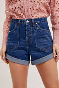 Western Pocket Denim Shorts