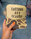 Tattoos are Trashy Camo & Olive Foam Trucker