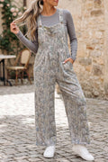 Brown Camouflage Ribbed Overalls