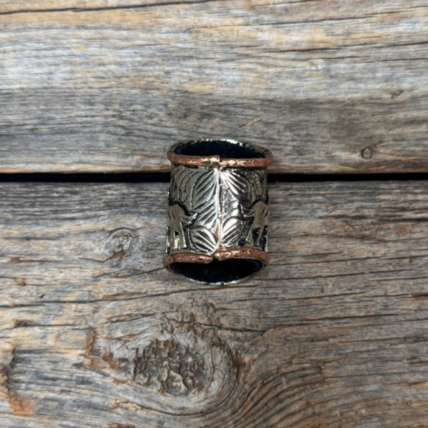 Engraved Coyote N' Cactus Wild Rag Slide