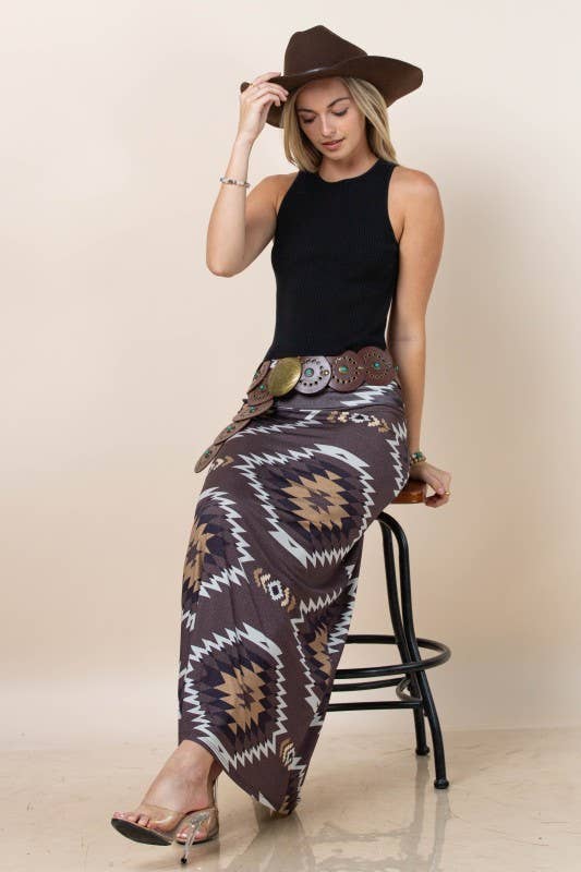 KAYCEE AZTEC SKIRT