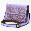 Genuine Leather Lavender Western Bag