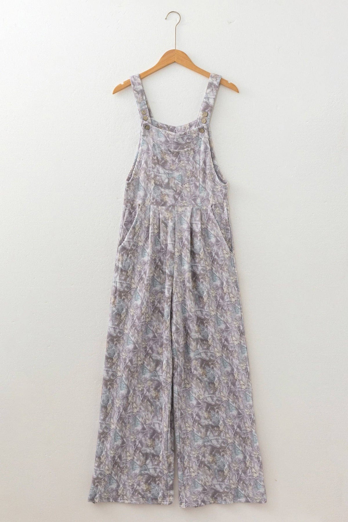 Brown Camouflage Ribbed Overalls