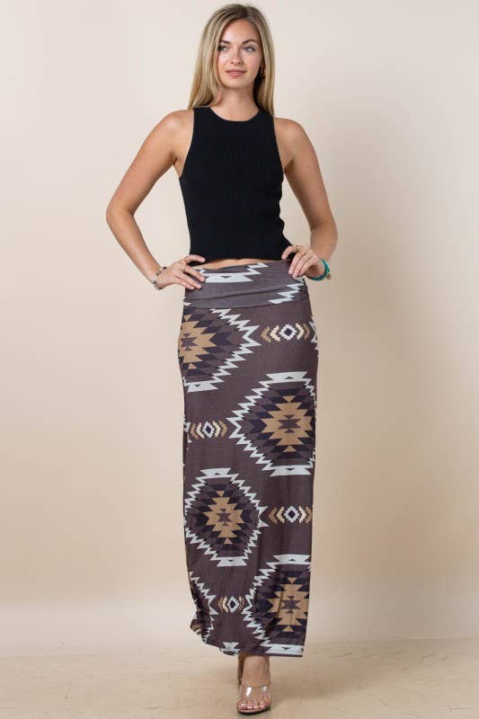 KAYCEE AZTEC SKIRT